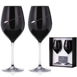 Set 2 Pahare Vin Cristal Black Silhouette 5