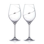 Set 2 Pahare Vin Cristal cu Swarovski Silhouette