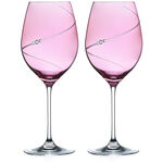Set 2 Pahare Vin Cristal Pink Silhouette 2