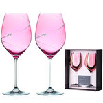 Set 2 Pahare Vin Cristal Pink Silhouette 5