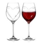 Set 2 pahare vin rosu cristal inima Diamante 470 ml 4