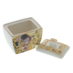 21 darabos Klimt Kiss Krém porcelán teáskanna és csészék készlete 4
