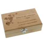 Set 3 accesorii vin în cutie personalizabilă de bambus 7