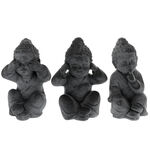 3 Buddha figurából álló készlet, nem hallok, nem látok, nem beszélek 2