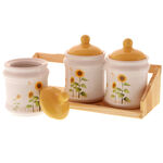 Set 3 spice containers Sunflower 1