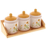 Set 3 spice containers Sunflower 2