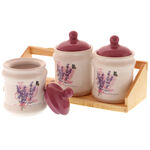 Set of 3 spice containers lavender 1