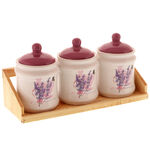 Set of 3 spice containers lavender 2