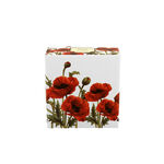 Set of 4 porcelain plates for tea bags Poppies 12cm 3