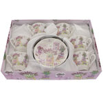 Set of 6 Espresso Cups with Lavender 1