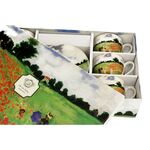 Set of 6 porcelain cups Claude Monet Poppy Field 280ml 4