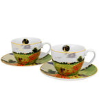 Set of 6 porcelain cups Claude Monet Poppy Field 280ml 2