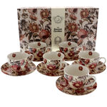 Set of 6 secret garden porcelain cups 5