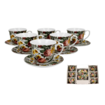 Set of 6 porcelain cups Spring 250ml 2