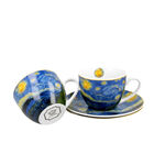 Set of 6 porcelain cups van Gogh Starry night 280ml 2