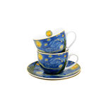 Porcelán csésze készlet 6-os van Gogh Csillagos Éj 280ml 3