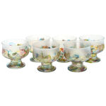 Set of 6 Fantasy painted dessert cups 2