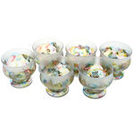 Set of 6 Fantasy painted dessert cups 3