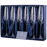 Set of 6 Aurora Luxury Crystal Champagne Glasses