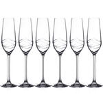 Set of 6 Champagne Glasses Cristal Venice