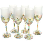 Set of 6 painted Fantezia champagne glasses