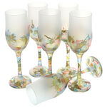 Set of 6 painted Fantezia champagne glasses 2