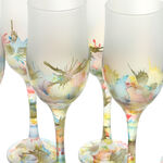 Set of 6 painted Fantezia champagne glasses 6