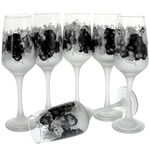 Set of 6 gray painted champagne glasses 1