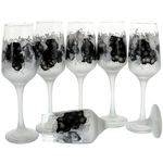 Set of 6 gray painted champagne glasses 4