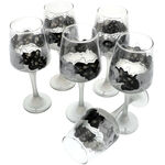 Grey Hand Painted wine Glasses