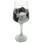 Grey Hand Painted wine Glasses 3