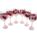 6 Hand Painted Wine Glasses 2