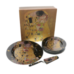Set 7 Farfurii cu paleta prajituri Gustav Klimt Sarutul