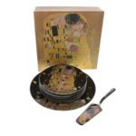 Set 7 Farfurii cu paleta prajituri Gustav Klimt Sarutul 2