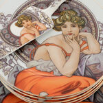 Set of 7 Mucha Topaz Dessert Plates 5