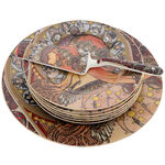 Set of 7 Mucha Zodiac Cake Plates 1