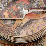 Set of 7 Mucha Zodiac Cake Plates 5