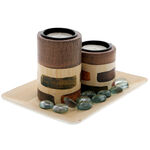 Aromatherapy set with 2 brown pillow candle holder  2