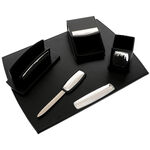 Set birou de lux negru 5 piese Silver Line 2