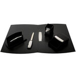 Set birou de lux negru 5 piese Silver Line 3