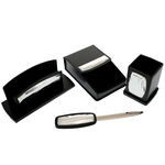 Set birou de lux negru 5 piese Silver Line 4