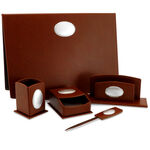 Leather Office Desk Set 1