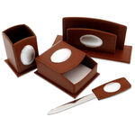 Leather Office Desk Set 3