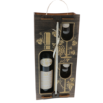 50th Birthday Gift Set “A Vintage Age” – Personalized Red Wine with Glasses