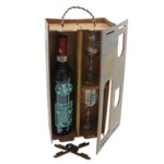 Set cadou Ambiția vin personalizat și pahare în cutie lemn 6