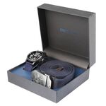 Men's watch and belt set in blue 1