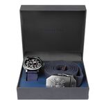 Men's watch and belt set in blue 2