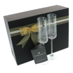 Set cadou Cerere Nași Moet personalizat cu pahare cristal 7
