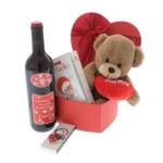 Set cadou cu mesaj de dragoste, ursulet, breloc si sticla personalizata 4