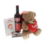 Set cadou cu mesaj de dragoste, ursulet, breloc si sticla personalizata 5